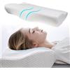 OrtoPrime Cuscino cervicale viscoelastico anatomico comfort - Cuscino ortopedico effetto memoria - Cuscino ortopedico - Cuscino cervicale adattabile - Cuscino ergonomico previene il dolore del collo