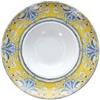Tognana Thesis Positano, piatto fondo gourmet 28 cm, porcellana, giallo-blu, Made in Italy