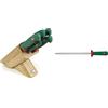 Sanelli 931605 Ceppo Coltelli Leck, Legno, Verde/Rosso, 5 unità & Premana Professional Acciaino, Acciaio Inossidabile, Verde/Rosso, 30 cm