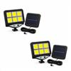 tempo di saldi Set 2 Lampade Solari da Esterno con Sensore di Movimento, Faretti LED con Pannello Solare per Giardino, Garage, Cortile e Ingresso
