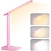Diboniur Lampada da Scrivania LED Senza Fili 1800 mAh, Rosa