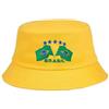 Beyond Happy Cappello da pescatore del Brasile, con bandiere tradizionali del Brasile, unisex, in cotone resistente, per i tifosi di calcio brasiliano, cappello di carnevale