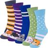 Riqiaqia 5 Paia Calze da Donna in Cotone Multicolori Calzini Invernali Spesse Calze Comode e Morbide, Taglia unica