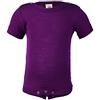 Engel - Body a maniche corte per bambini, 70% lana biologica (kbT) e 30% seta orchidea 74/80 cm