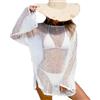 JYIXXZX Copricostume Donna Mare Spiaggia Coprire Estate Bikini Cover Up Copricostume da Bagno Sexy Manica Lunga Abito da Spiaggia