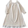 Generico Camicia da Notte Donna Invernale Felpata Maniche Lunghe Larga E Morbida Stile Princess Calda E Accogliente Perfetta per Linverno Nightdress Invernale Donna Confortevole(White, L)