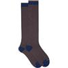 Gallo Calze lunghe uomo cotone blu righine bicolore