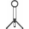 Hugclaw Treppiede magnetico 3 in 1, mini asta selfie pieghevole in alluminio, supporto compatto magnetico a doppio lato, compatibile con tutti gli smartphone per foto e video