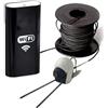 BJdfgE Telecamera subacquea for la pesca 8 LED Visione notturna Connessione wireless IP68 Impermeabile a forma di pesce Accessori for telecamera for sul ghiaccio(13M Fish cable)