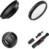AFGRAPHIC Set di accessori per fotocamera, paraluce in metallo grandangolare da 82 mm, filtro UV, copriobiettivo per fotocamera mirrorless Leica SL3-P con obiettivo 24-70 mm f/2.8 ASPH
