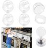 Quorumsg 6 Pezzi Copri Manopola per Fornello, 6.5 × 4cm Copertura per Manopole di Sicurezza per Bambini, Trasparente Blocco Sicurezza Forno, per Manopole del Fornello a Gas Forno Stufe