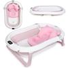 moovkee. Vasca Neonato Bagnetto Fino a 3kg - Pieghevole Vasca da Bagno Bambini Fino a 3 anni - con un Comodo Cuscino Stabilizzante - Bagno Piacevole Senza Problemi