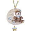 BABY-NOVA babynova Carillon Orso con Luna, Da 0 Mesi, Aiuta i Bimbi ad Addormentarsi, Carillon con Musica Ninna Nanna di Brahms, Concilia il Sonno, Si Appende e si Tira, Regalo Nascita Battesimo Bambini