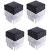 Zilimontt Lampade a LED a energia solare, impermeabili, per esterni, per recinzioni, scale, giardini, patio, vialetti per illuminazione, facili da installare, con tappo in ABS (luce bianca)