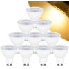 BVCL Lampadine LED GU10, 5W Bianco caldo 3000K 500LM Dimmerabile Lampadina spot GU10 AC 220-240V, Equivalente per lampada alogena 50W, angolo del fascio 120°, Confezione da 10