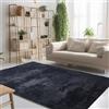 STGAO Tappeto Salotto 95 x 150 cm Antiscivolo Lavabile Tappeti Soffici Morbido Al Tatto per Soggiorno, Camera da Letto, Ufficio,Esterni, Corridoio, Nero