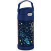 Thermos Funtainer Borraccia Bambini Acciaio Inox Cannuccia 0,35L Glow Space | cannuccia silicone, maniglia, glow in the dark, 12h freddo, senza BPA, lavabile lavastoviglie, doppia parete