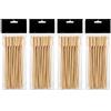 MIJOMA Spiedini in bambù per finger food, cocktail e barbecue, spiedini in legno resistenti con manico piatto per buffet, barbecue, antipasti e dessert, 15 cm, 4 x 50 pezzi