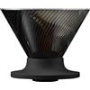 HARIO V60 VDN-02-B Dripper NEO per 1-4 tazze Resina Tritan Costina Spirale Nero Made in Japan