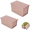Foonary set da 2 stampi per pane tostato con coperchio, grande 20,8×12,1×12,2 cm e piccolo 18,8×9,6×8,6 cm, stampo antiaderente per la cottura di pane tostato, dolci, torte e tutti i tipi di prodotti