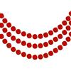 PATIKIL 3 Pz Ghirlanda di Pom Pom, 6.5 Piedi Ghirlanda Appesa Decorativa con 20Pz Palline in Feltro per Halloween Ringraziamento Natale Matrimonio Compleanno Festa Decorazione, Rosso