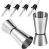JSMTKJ 2 Pezzi Misurino Doppio per Cocktail in Acciaio Inox Misurino