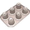 OGIBRIDI Stampo per Cannelé Torte Stampo Bordelais Antiaderente Stampi per Panna Cotta Teglia da Forno Cannele per 6 Canelé Budino Gelatina Muffin Mini Tortine Dolci - Acciaio al Carbonio