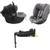 kk Kinderkraft KINDERKRAFT ENDURA SAFE MODULAR SYSTEM, 3in1, Per Bambini e neonati, Seggiolino auto per Bambini, Base girevole, Ultraleggero(3,2kg), Imbottitura premium, Sistema di protezione per la testa, Grigio