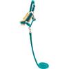 PFIFF Hobby Horse 103129 - Set di Cavezza Little Lou, con Base in Pelliccia Morbida e Maglia di Guida, Misura Regolabile, Colore: Turchese