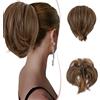 SEGO Chignon per Capelli con Clip Coda Cavallo Capelli Extension Posticci per Capelli Extension Coda Sintetica Ondulato Finti Posticci Messy Hair Bun con Filo di Metallo flessibile # 6H27