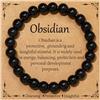 Aretas Braccialetto con pietra naturale da 8 mm, elastico, per donna, regali di gioielli creativi, regalo per insegnante, mamma, sorella, amica, collega, 18,5 cm, Senza Gemme
