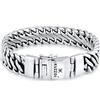 Kuzzoi Buddha - Bracciale da uomo in argento 925, 15 mm, 21 cm, Argento sterling
