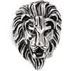 Homxi Anello Gotico Uomo,Anello Testa di Leone Anello Uomo Acciaio Inossidabile Anello Argento Anelli Uomo Taglia 27(67mm)