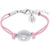 Prinzessin Lillifee Bracciale Bracciale per bambine in Acciaio Inossidabile, con zirconi sintetici, 12+2 cm, Argento, cuore, in confezione regalo, 2034000