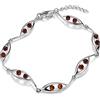 Copal Bracciale Donna Con Ambra Autentica E Argento Sterling 925 Lunghezza Flessibile