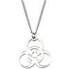 Generic GLDFW - Collana alla moda, unisex, stile street punk, hip-hop, in acciaio inox, con logo biochimico, 50cm, collana ciondolo gioielli catena girocollo corda gemma medaglione clavicola collari inox