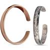 Wonder Care Bracciale rame puro per uomo e donna, Kada in rame da uomo, cinturino in rame con custodia in velluto e confezione regalo