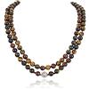 Generic Fukugems 108 mala tibetano collana per donne uomo, mala bracciale buddista, meditazione mala, mix tiger eyes stone mala.