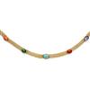 SINGULARU - Collana Tape Stones. Acciaio con Placcatura in oro 18 kt e Pietra naturale. Gioielli da donna.
