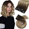Moresoo Extension Capelli Veri Clip Fascia Unica 25 cm #4/6/613 80g 5pz