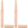 WYCON cosmetics INDELIBLE STICK EYESHADOW - Ombretto Stylo Waterproof, Ombretto occhi finish matt o satinato, lunga durata, Eyeliner cremoso in stick - 100 light gold stardust (Confezione da 2)