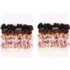 Votvlog 12 Pezzis Elastico per Capelli in Seta Elastici Capelli Bambina, Colorato Intrecciato Elastici Capelli Donna Fasce Morbido Tessuto Elastici Capelli per Capelli per Ragazze, Bambini e Donnes