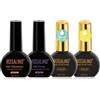 ROSALIND Base e Top Coat Nail Prep Primer Disidratato Unghie 4 Pezzi 10ML | Base e Top Coat Semipermanente e Nail Prep Primer e Disidratato Unghie Set,Soak Off UV LED Nail Art Manicure Kit Lunga Durata