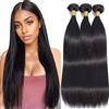 HeioWuio Extension per capelli umani 66, 71, 76, 76 cm, #1B - Colore nero naturale - 3 trame - 300 g in totale