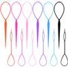 Zelphvt Set di 12 strumenti per capelli a coda di cavallo, strumenti per lo styling dei capelli, grandi e piccoli, per trecce francesi, 6 colori