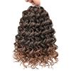 Mscat GoGo Curl all'uncinetto capelli 10 pollici breve uncinetto capelli ricci 8 confezioni Beach Curl onda d'acqua profonda torsione all'uncinetto trecce sintetiche treccia estensioni dei capelli
