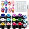 MAGIC ARMOR Set di gel per unghie 3D in 12 colori, con stampo in silicone per unghie (12 x 5 g)