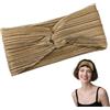 Guqqeuc Fascia per capelli con nodo elastico natalizio color oro stropicciato per donne e ragazze, ampia fascia per capelli glitterata scintillante, fasce antiscivolo per capelli da donna, fascia sportiva per