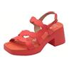 Wonders D-1020 Hura Wild Coral Sandali per Donna in Pelle Corallo con Tacco Medio (Taglia 38)
