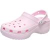 Crocs Zoccoli da donna con plateau, Latte Rosa, 7